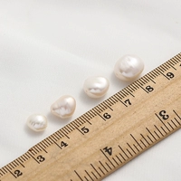 7-8 мм жемчужного белого прямого отверстия двухстороннего света 10 штук