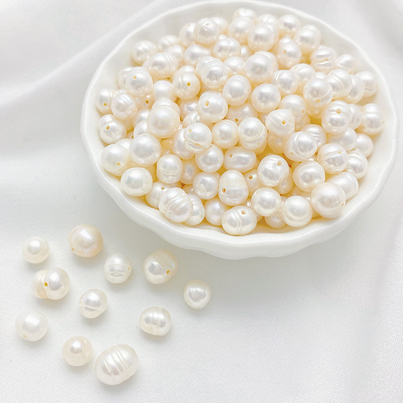 天然淡水珍珠巴洛克螺纹米珠葱头