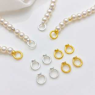 14K包金保色大孔藏线圈闭口连接环手工diy串珠手链项链收尾扣配件