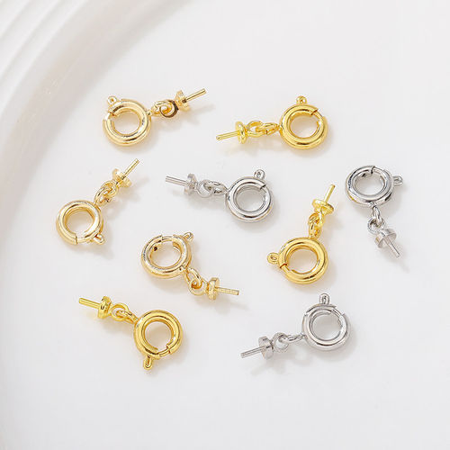 14K包金弹簧扣吊坠扣针珍珠