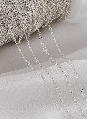 铜链镀S925银保色O字链条手工diy制作手链项链散链首饰品材料配件