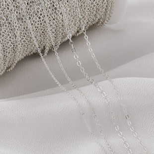 铜链镀S925银保色O字链条手工diy制作手链项链散链首饰品材料配件