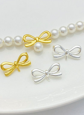 14K包金蝴蝶结三吊吊坠针