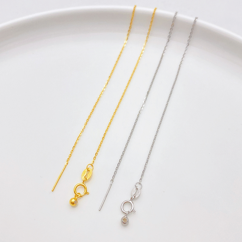 S925纯银闪欧万能链O字链链条锁骨链手工diy串手链项链延长链材料