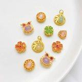 Подвеска из нефрита, аксессуары, золотой цвет, DIY