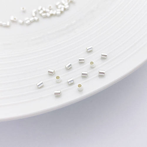 S925纯银保色定位管手工diy配件
