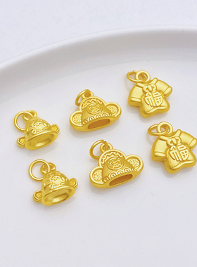 古法金锦衣玉食吊坠手工diy配件