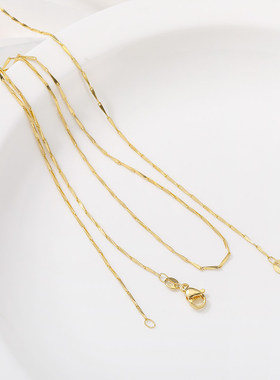 14K包金瓜子链锁骨链条饰品配件