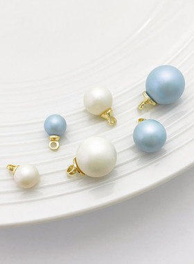 14K包金高级感带吊环珍珠