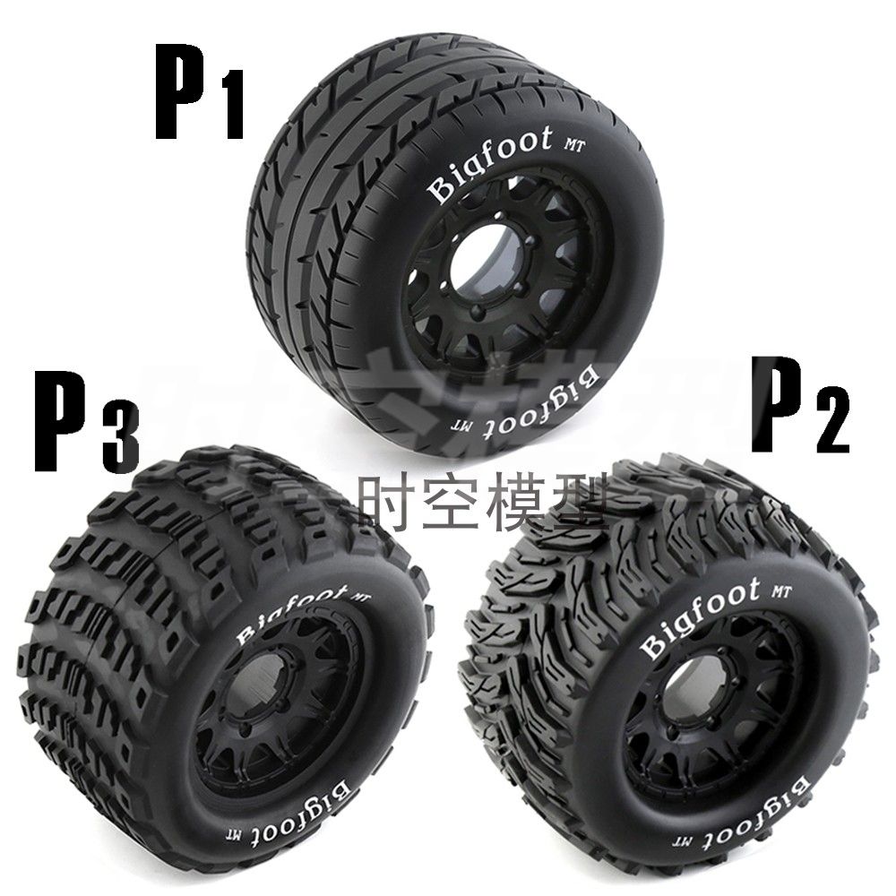 1:10大脚轮胎traxxas田宫HPI京商arrma竞速赛卡车轮毂12-14mm P1