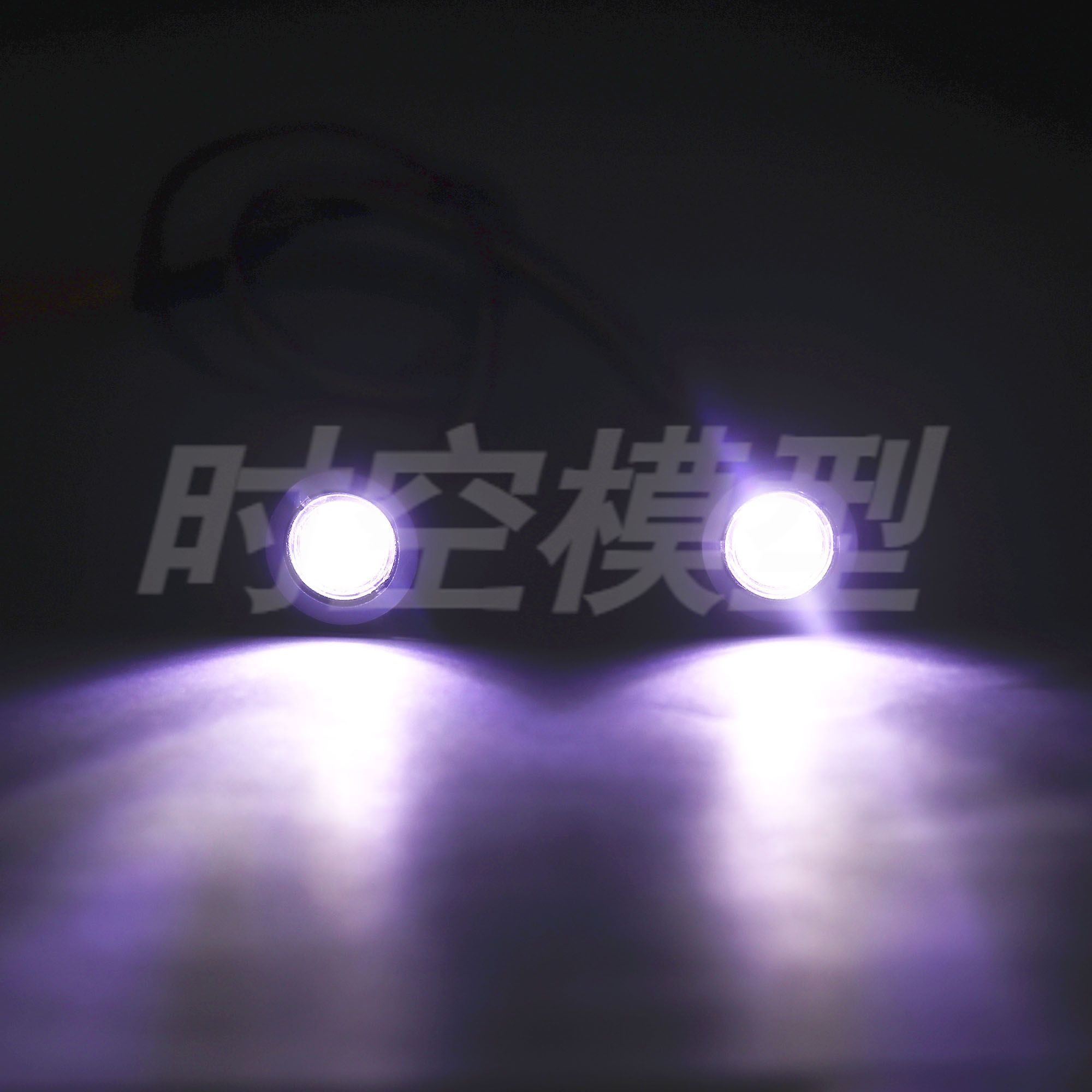 LJF彩色天使眼RCscx10攀爬车灯前大灯天使眼恶魔眼1:10牧马人车壳