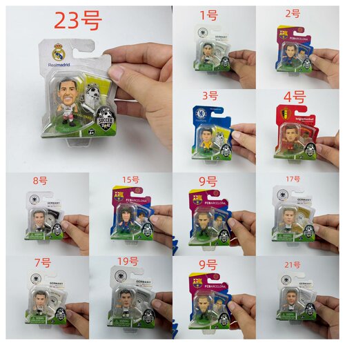 A正版Soccerstarz 足球明星公仔人偶摆件皇家马德里 巴塞罗那球队