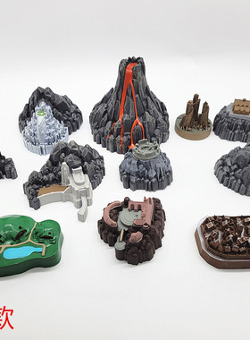 正版4D CITYSCAPE魔戒权利的游戏立体城市拼图模型 城堡假山模型