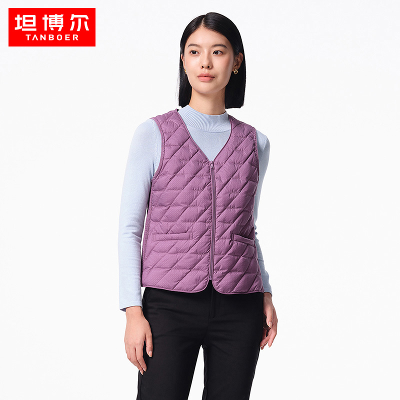 坦博尔羽绒马甲女2025冬季新款