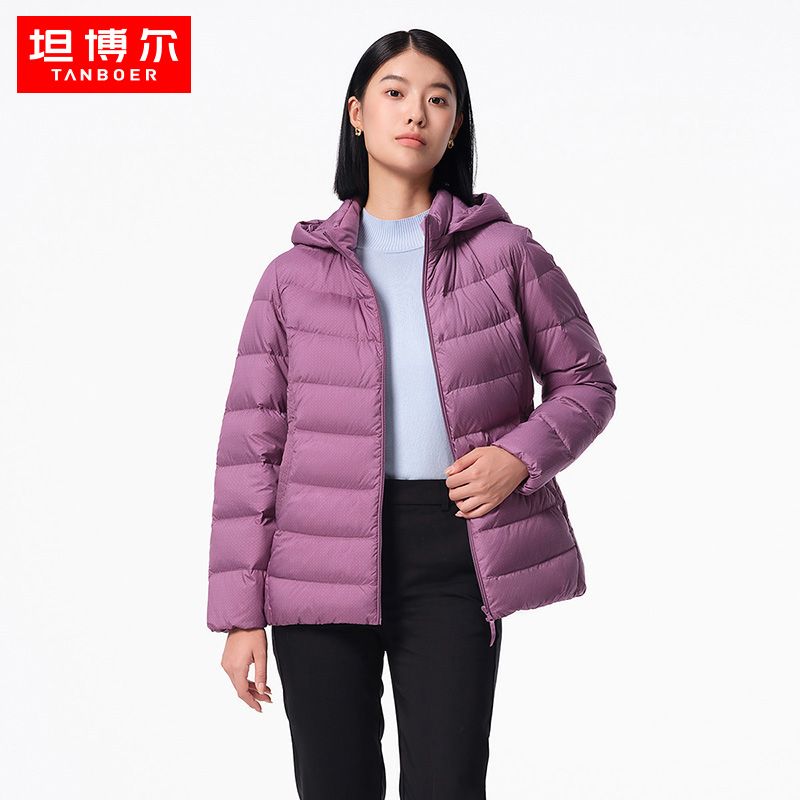 坦博尔新款中老年妈妈款羽绒服