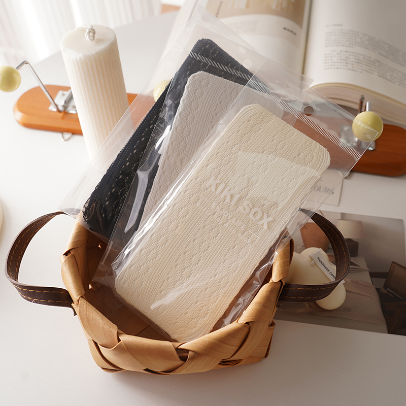 甜美珍珠串透气网眼lolita小腿袜