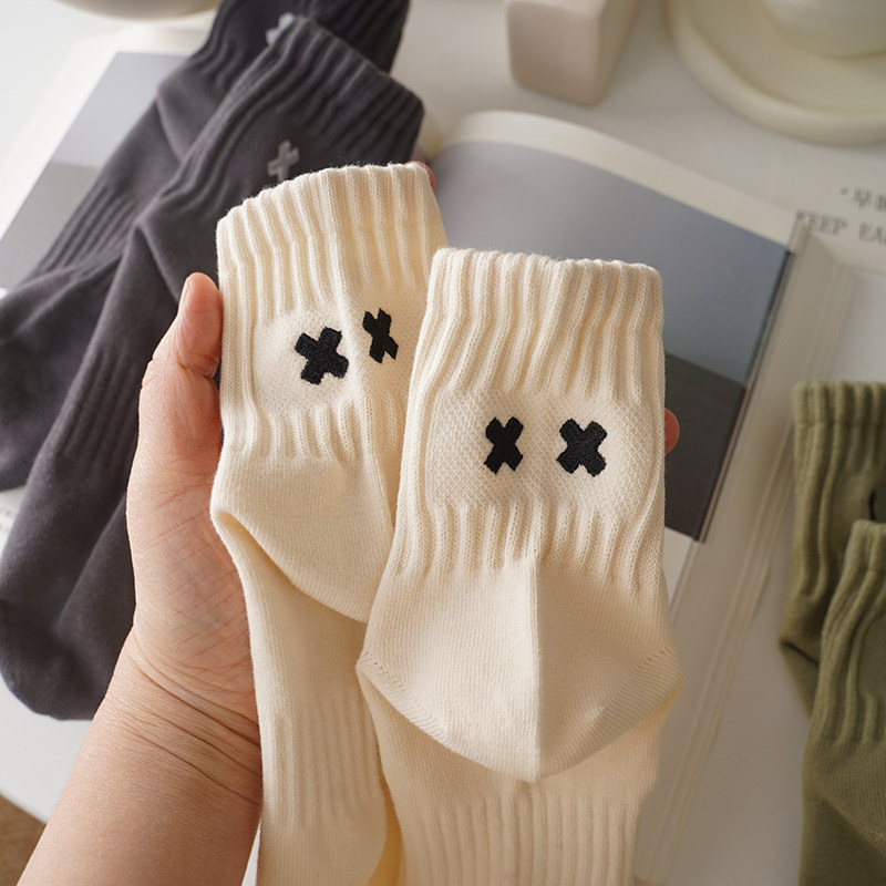 后跟叉叉春夏短袜男士白袜ins潮~无骨缝头~吸汗透气运动棉袜网红,女士内衣/男士内衣/家居服,短袜,淘宝优惠券,粉丝福利购,淘宝优惠卷