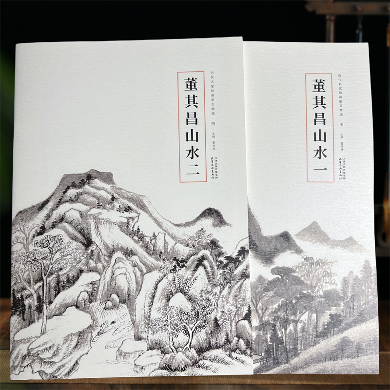 全二册明董其昌山水册页精选历代名家绘画册页精选写意中国画临摹创作8开曹彦伟编