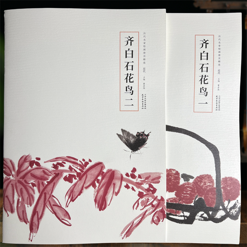 全二册齐白石花鸟近代历代名家绘画册页精选花鸟画集大写意画中国画临摹8开杨柳青曹彦伟编