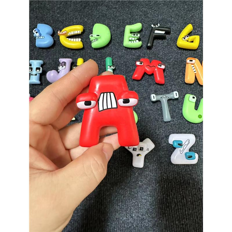 卡通字母人怪物玩具手办全套26个英文字母传说玩偶模型儿童礼物