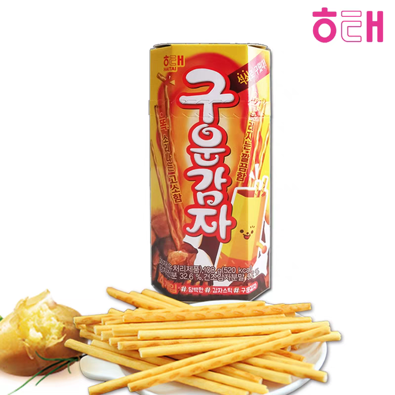 韩国进口零食品海太烤薯棒大薯条海太碳烤大薯棒土豆条非油炸108g