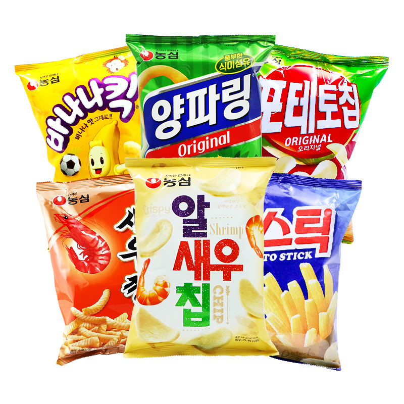 韩国进口食品农心膨化土豆条虾片