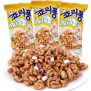 韩国进口crown克丽安棉花糖大麦粒35g膨化爆米花追剧零食休闲小吃