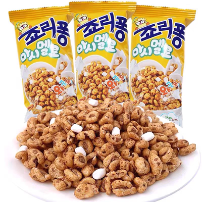 韩国crown克丽安大麦粒爆米花