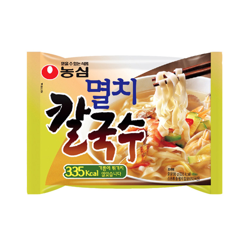 韩国进口泡面农心海鲜鳀鱼手擀面98g银鱼刀削面方便面粗面拉面
