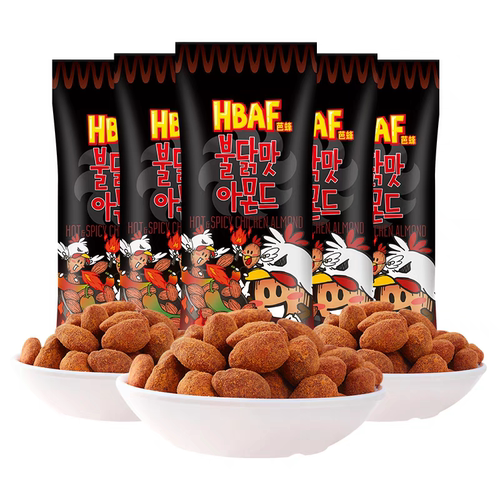 韩国进口汤姆农场hbaf芭蜂火鸡面扁桃仁辣味坚果杏仁零食蜂蜜黄油