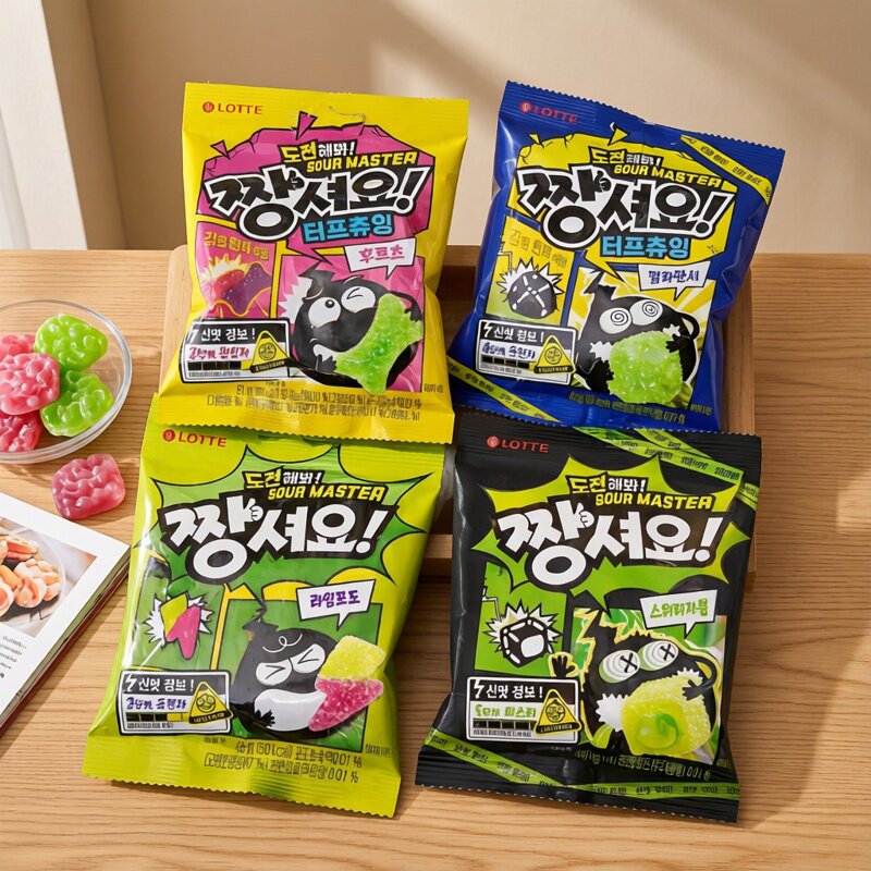 新品韩国进口食品 乐天QQ糖果葡萄水果味软糖儿童休闲解馋小零食
