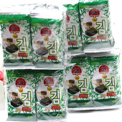 九日韩国进口零食品16g*4包海苔