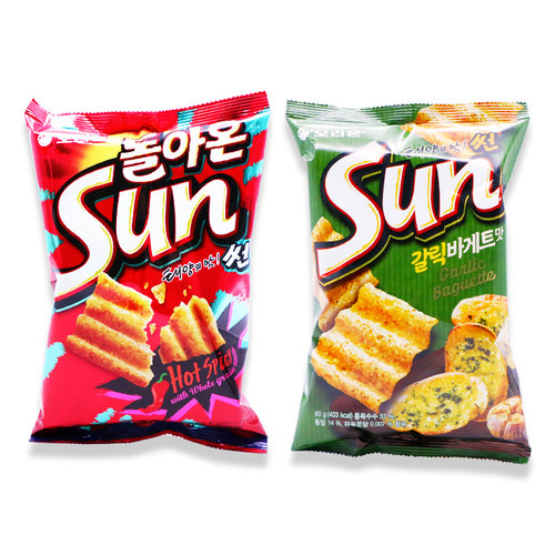 好丽友韩国进口食品蒜味玉米片