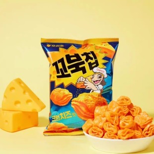 韩国进口休闲零食品 好丽友乌龟玉米片巧克力味玉米薯片零食80g