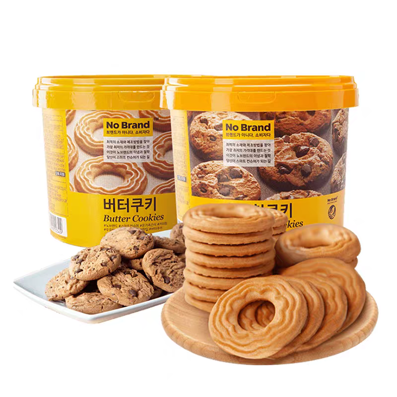 印尼进口NoBrand诺倍得巧克力黄油曲奇饼干办公室桶装休闲小零食