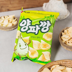 香脆薯片办公休闲膨化女友小零食品 韩国进口农心洋葱味片83g袋装