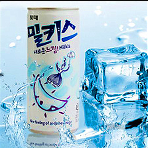 乐天韩国进口牛奶250ml碳酸饮料