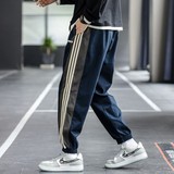 2025秋季新款日系原创大码条纹运动松紧男休闲长裤k98，男装休闲裤，星座204-2