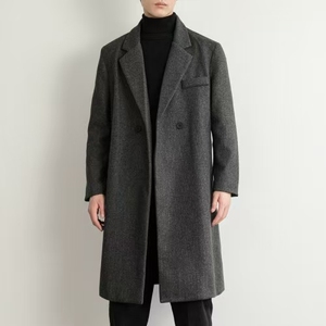 毛呢子大衣男士春秋季2025新款宽松外套中长款冬季高级感风衣