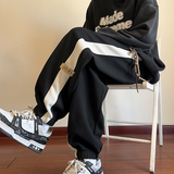 2024薄款华夫格卫裤潮牌男春秋运动裤子美式复古束脚大码休闲长裤，男装休闲裤，星座204-2