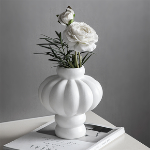 Louise Roe丹麦同款花瓶灯笼陶瓷北欧风格装饰花器桌面玄关摆件