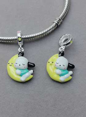 beads卡通可爱女925银手镯配饰