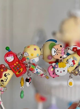 beads女合金蘑菇屋系列马克龙色