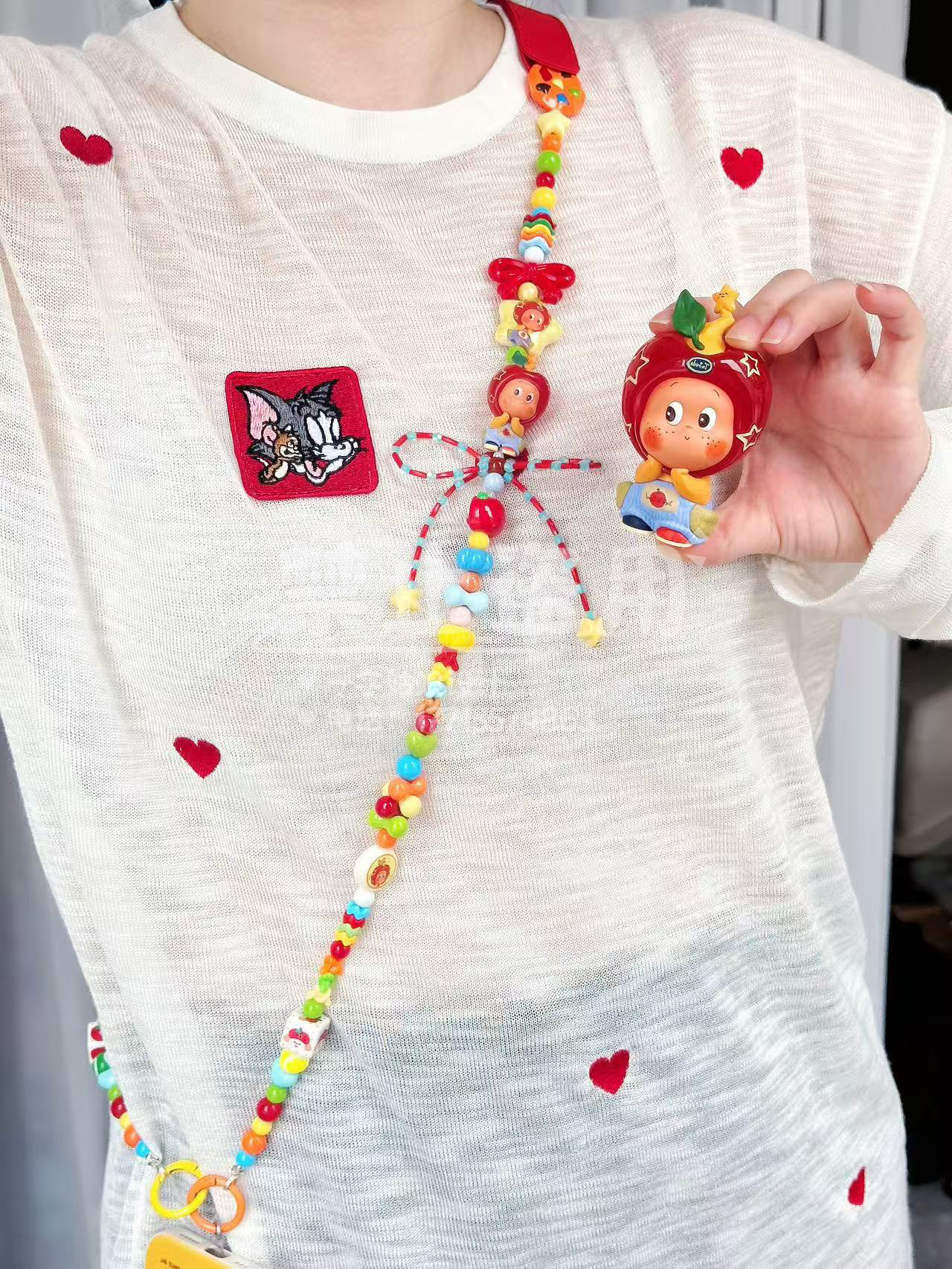 2025手工原创设计款星星人可爱少女心许愿穿搭潮玩手机斜挎包挂链