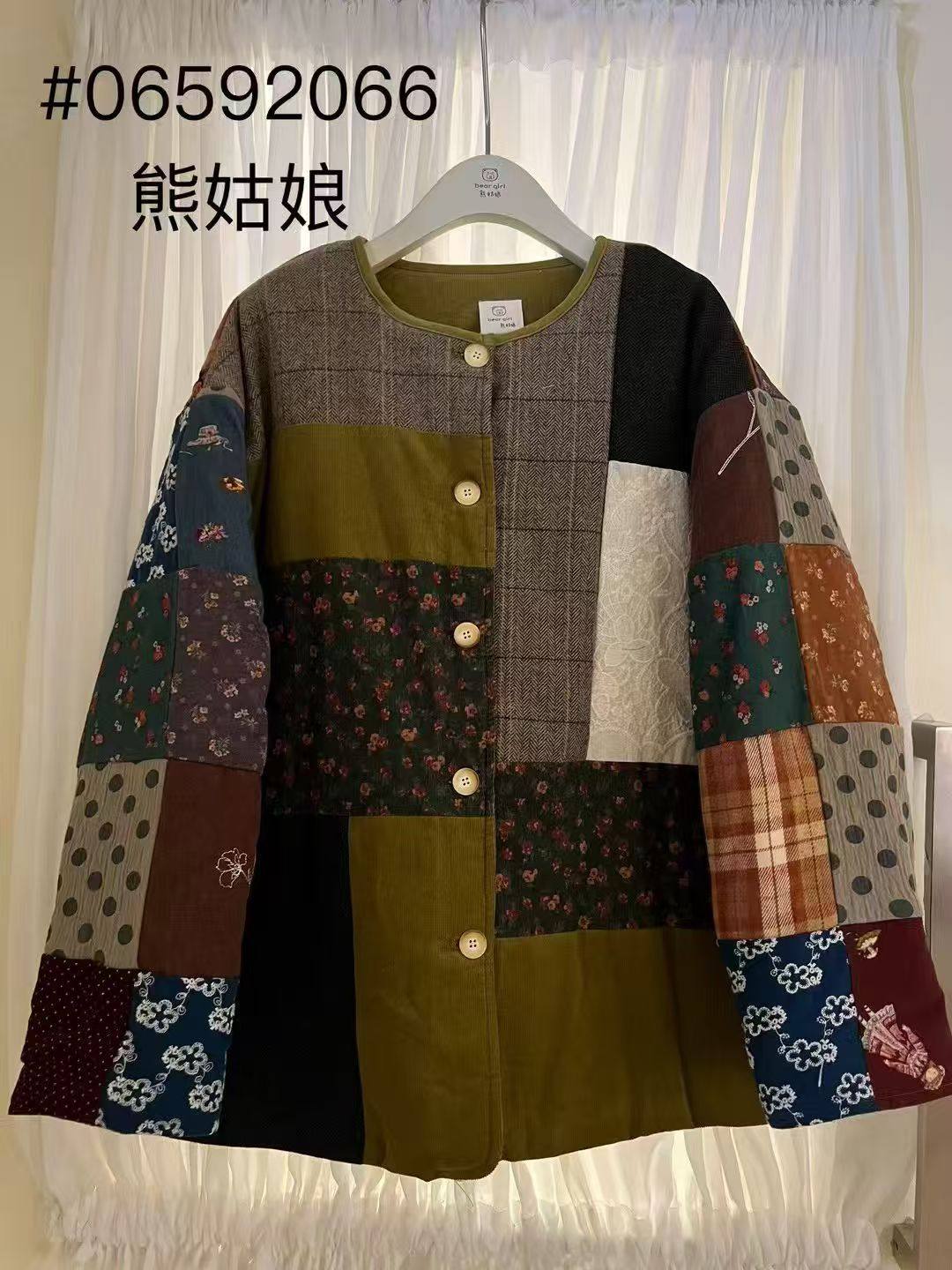 熊姑娘.2025新款拼布棉衣上衣