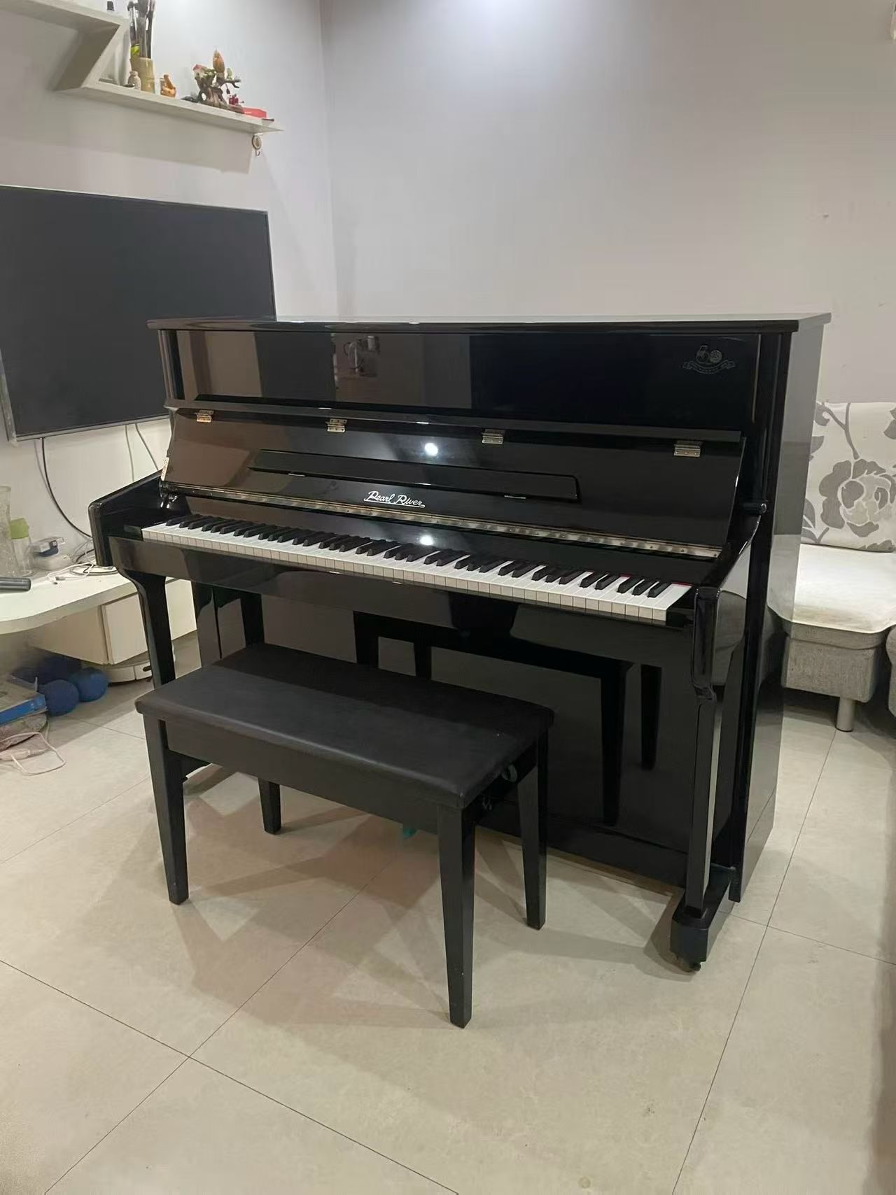 二手钢琴家用练习考级实木立式钢琴珠江钢琴JN12019年准新珠江121