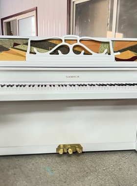 110书房琴白色立式钢琴三益概念琴
