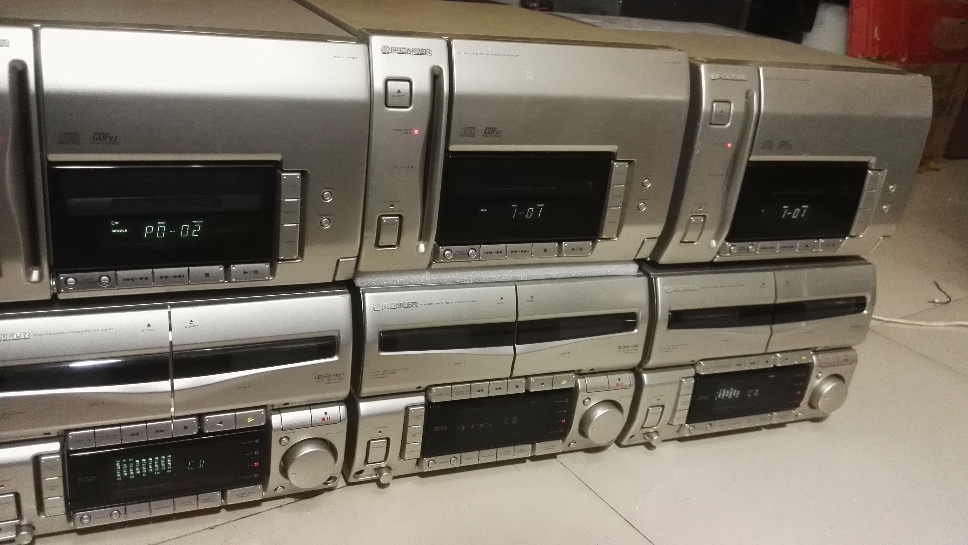 二手原装进口成色新的先锋pioneer rx-p840 51碟cd连放组合音响