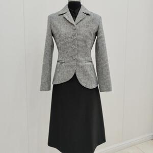 TB千鸟格羊毛呢子修身显瘦小西服