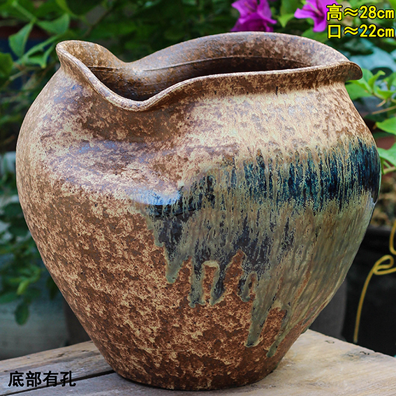 复古做旧手工粗陶异形大口径花盆透气养根用于室内外绿植装饰盆景,鲜花速递/花卉仿真/绿植园艺,花盆,淘宝优惠券,粉丝福利购,淘宝优惠卷